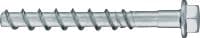 HUS2-H Concrete Screw Anchor Premium-performance screw anchor for quicker permanent and temporary fastening in concrete (carbon steel, hex head)