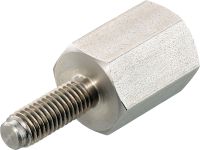 MR Threaded Standoff Adapter Male-Female stainless steel threaded standoff for fastening to passive fire protection (PFP) coated steel beams