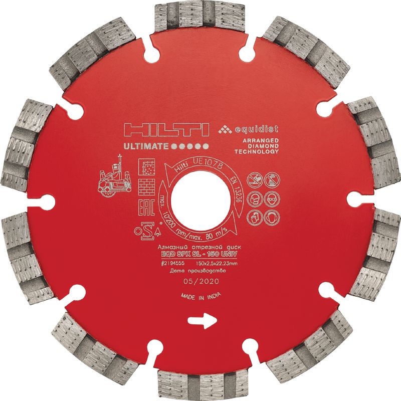 SPX-SL Universal diamond blade Ultimate diamond blade with Equidist technology for slitting in different base materials