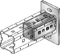 MIC-C-AA Hot-dip galvanized (HDG) baseplate for fastening MI-90 girders to concrete using two anchors