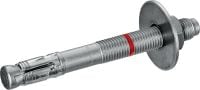 HST4-R BW Stainless steel wedge anchor Our highest performing wedge expansion anchor for bearing high static and seismic loads in indoor and outdoor cracked concrete (stainless steel, big washer)